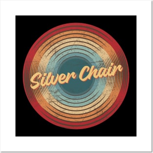 silver chair vintage circle Posters and Art